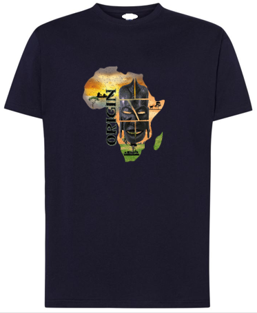 Unisex-t-shirt-Afro Map