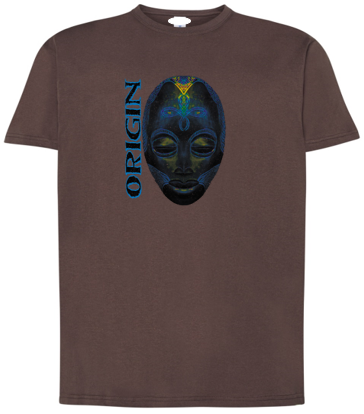 Unisex-t-shirt-Afro Skull-Blue