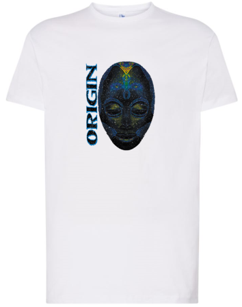 Unisex-t-shirt-Afro Skull-Blue